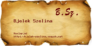 Bjelek Szelina névjegykártya